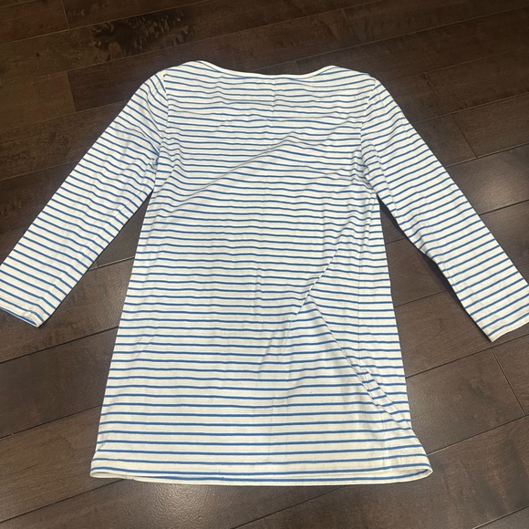 Babaton Blue & White Striped Half Sleeve Top - Size Medium - Picture 2 of 10